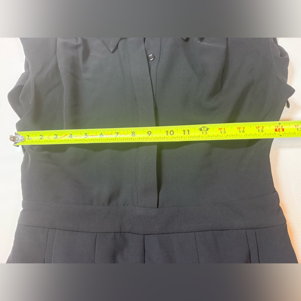 Nordstrom English Factory pleated romper black womens small sleeveless (bin W) - Picture 9 of 15